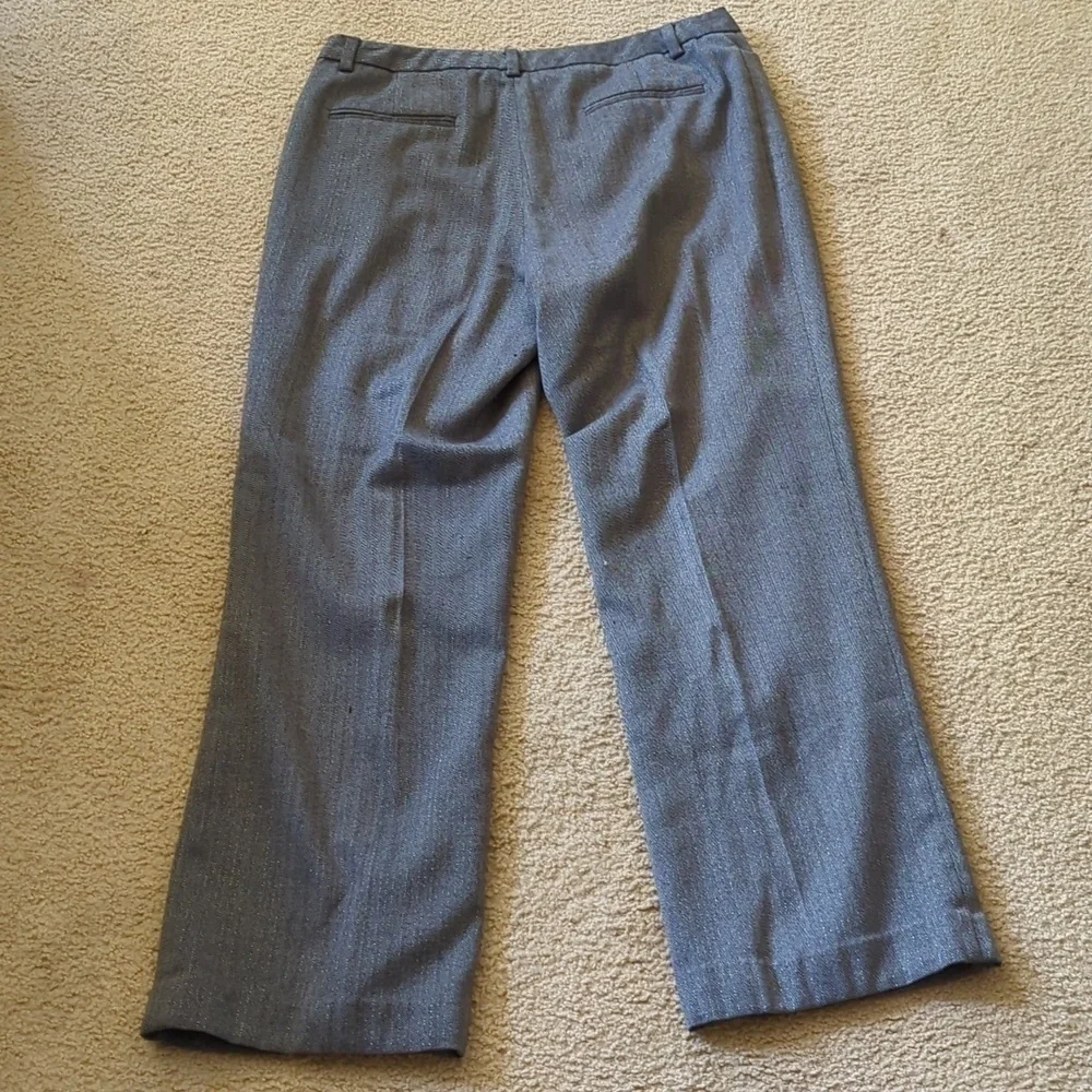 Coldwater Creek Gray Shimmer Metallic Natural Fit Bootcut Pants Size 12